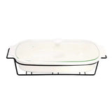 Rectangle Dish With Stand 14"