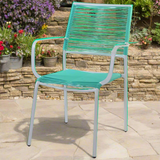 Chair Stackable Metal Green