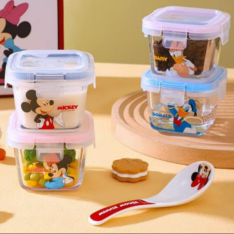 Disney Mickey & Friends Glass Airtight Box 130ml (Set of 4)