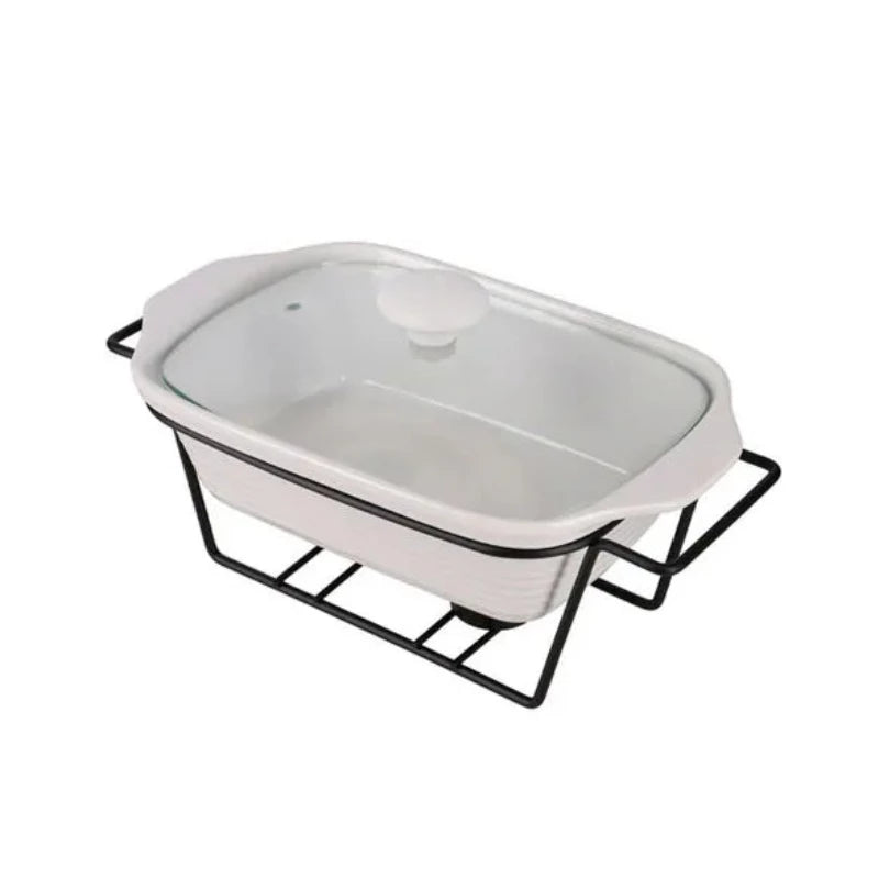 Rectangular Burner Dish With Stand Small