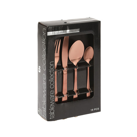 Cutlery Set Matt Brown (Set of 16 Pcs)