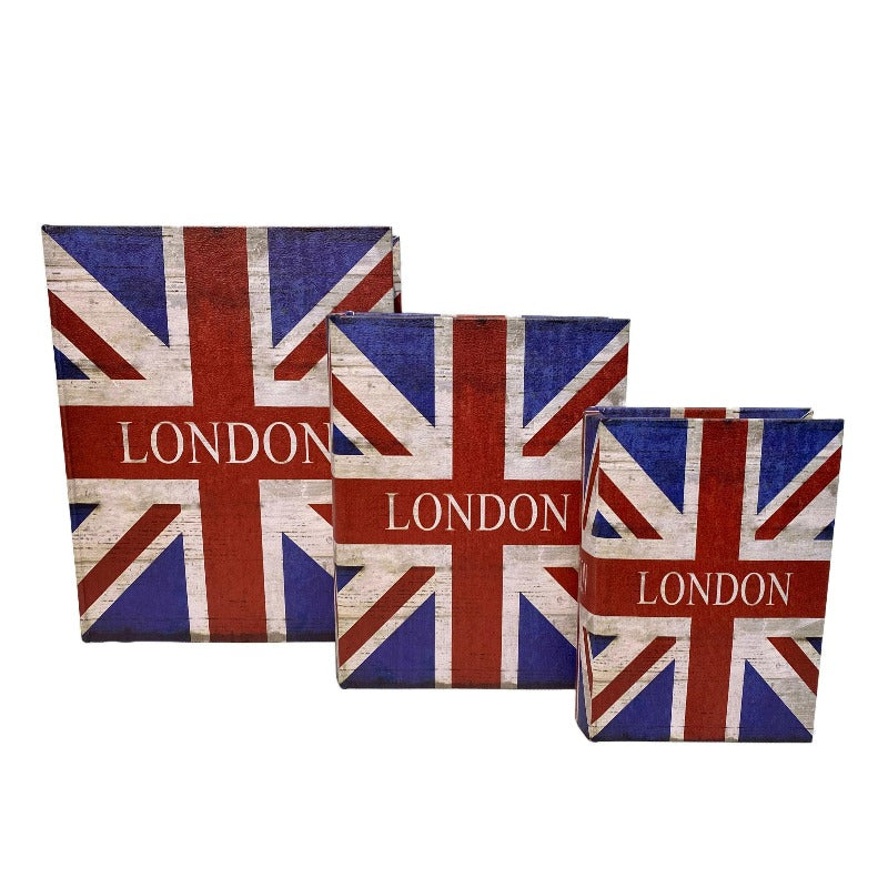 Decorative Book Storage Box London (Set of 3)