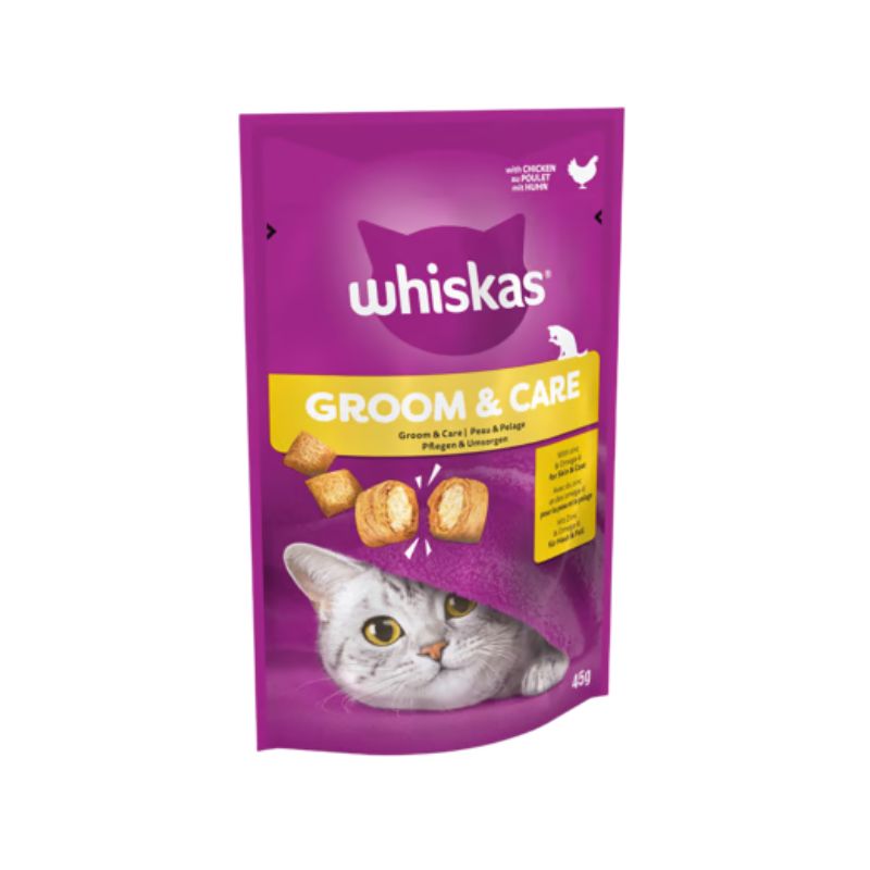 Whiskas Groom With Chick Treat 45gm