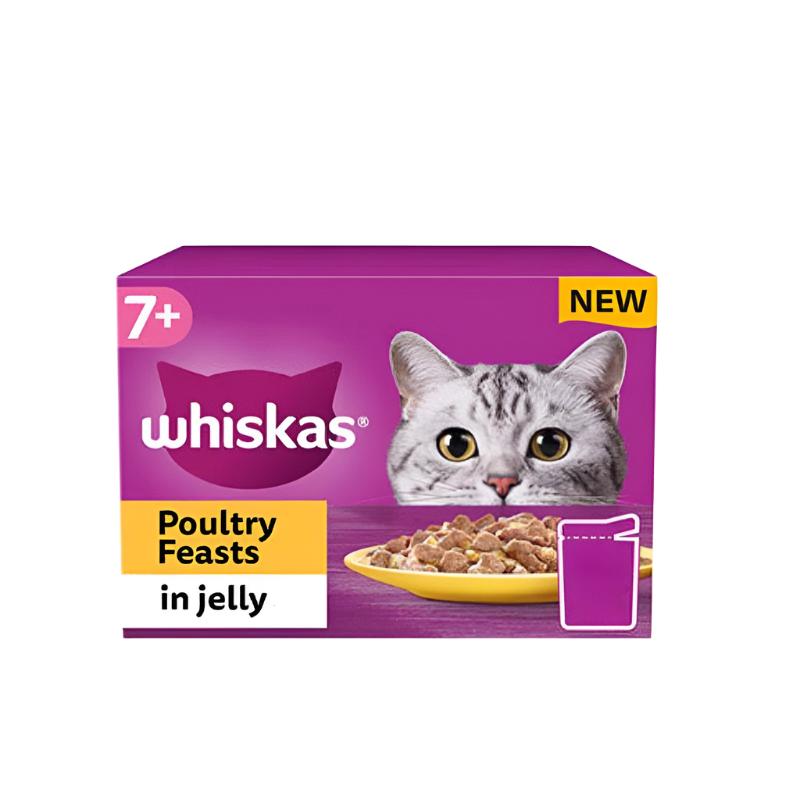 Whiskas Sachet Poultry Feast Jelly 7+ 85gm