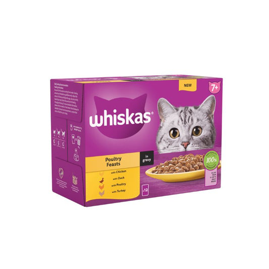 Whiskas Sachet Poultry Feast Gravy 7+ 85gm