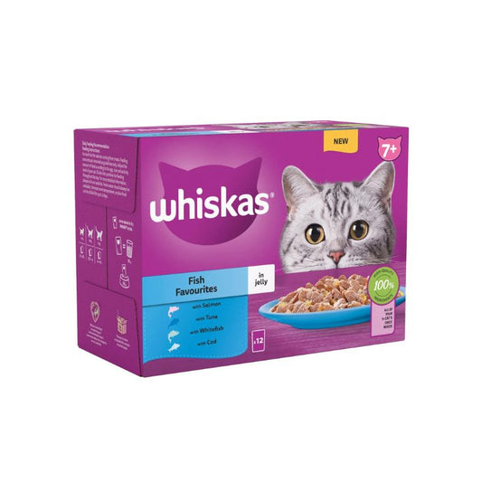 Whiskas Sachet Fish Favorites Jelly 7+ 85gm