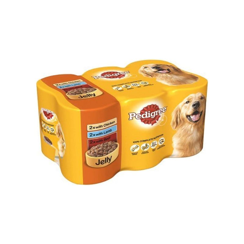 Pedigree Tin Mix Jelly 385gm (Pack of 6)