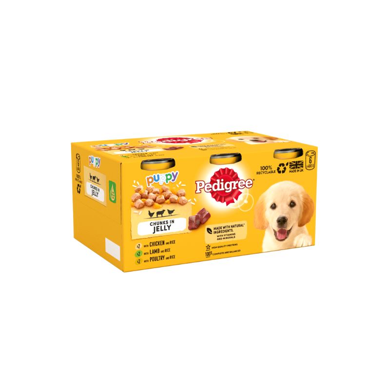 Pedigree Tin Puppy Selection Jelly 400gm (Pack of 6)