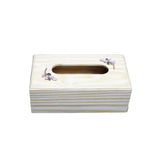 Tissue Box Yellow Wood Flower