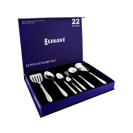 Elegant Tree Cutlery Set of 22pcs