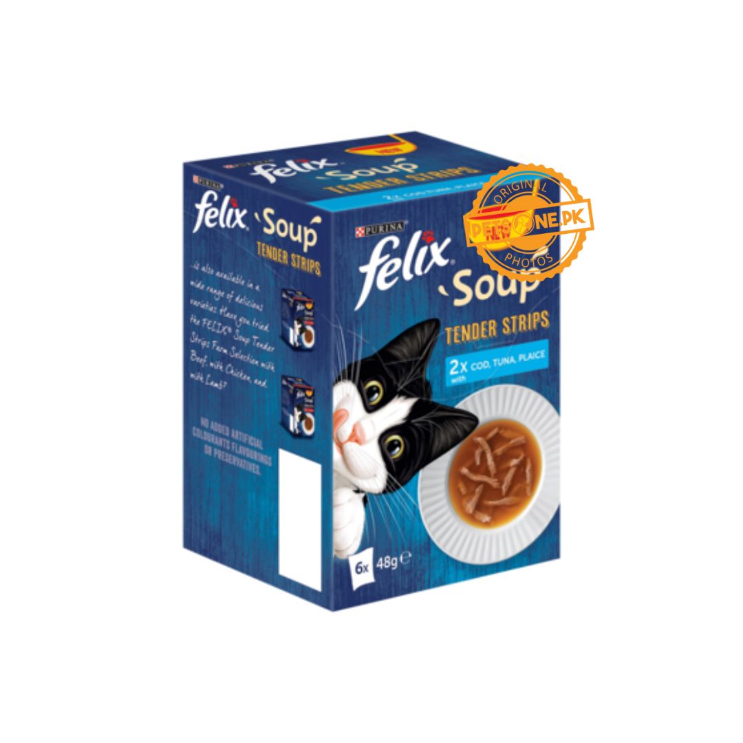 Felix Soup Strips Fish 48g (Pack of 48)