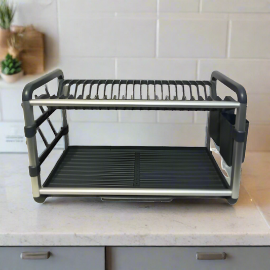 Dish Rack Grey Plastic