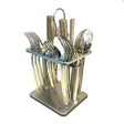 Stainless Steel Cutlery With Stand (Set of 24pcs)