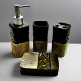 Bathroom Set Eleganza Black (Set of 4Pcs)