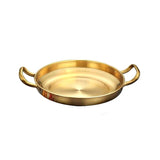 Stainless Steel Gold Plated Paella Pan 20cm