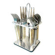 Stainless Steel Cutlery With Stand (Set of 24pcs)