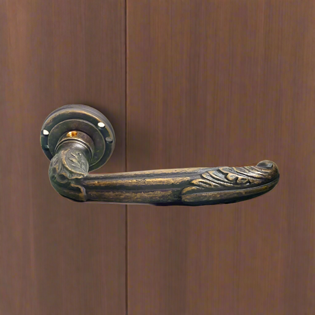 Lever Handle Arezzo On Rose 98 Antique Bronze