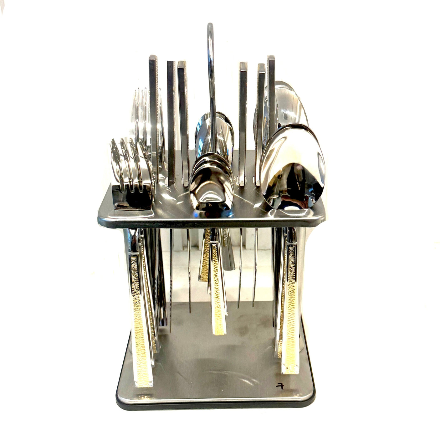 Stainless Steel Cutlery With Stand (Set of 24pcs)