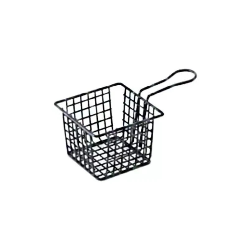 Square Deep Fryer Basket Black