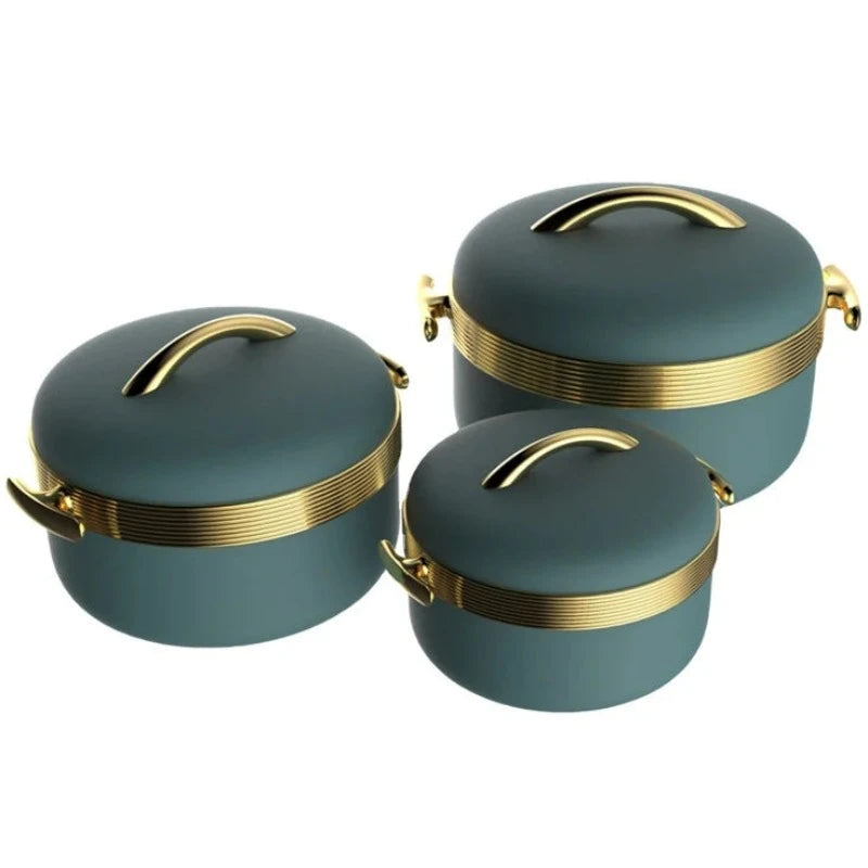 Hotpot Set Green & Gold (Set of 3)