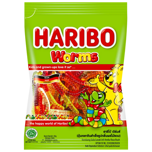 HARIBO Stripemix Worms 30gm