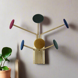 Coat Rack 30cm Velvet 6 Hooks