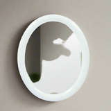 Tatay Oval Mirror, White, 50 x 2.5 x 60 cm