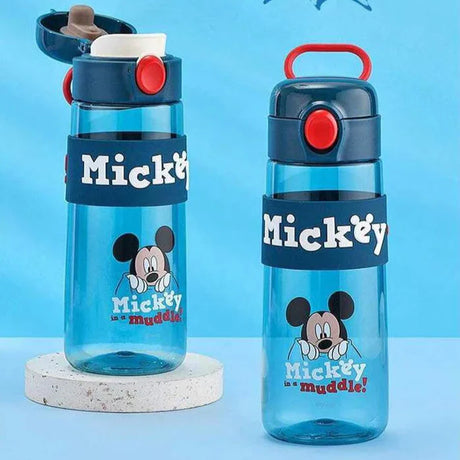 Mickey Mouse Water Bottle 680ml With Straw