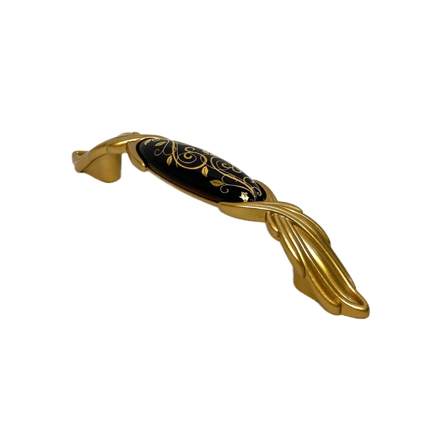 Furniture Handle Black Porcelain Matt Gold