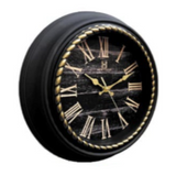 Wall Clock Black & Gold Finish