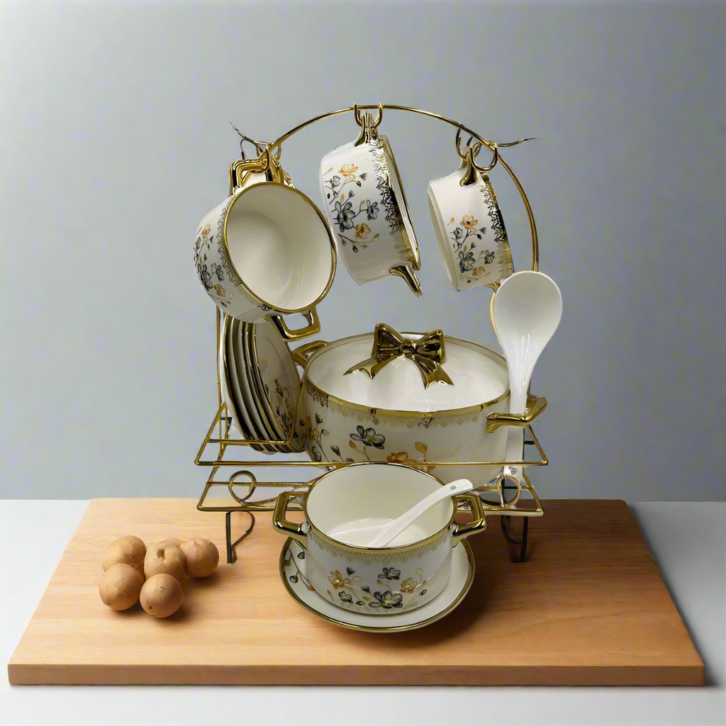 Soup Set With Stand 22pcs