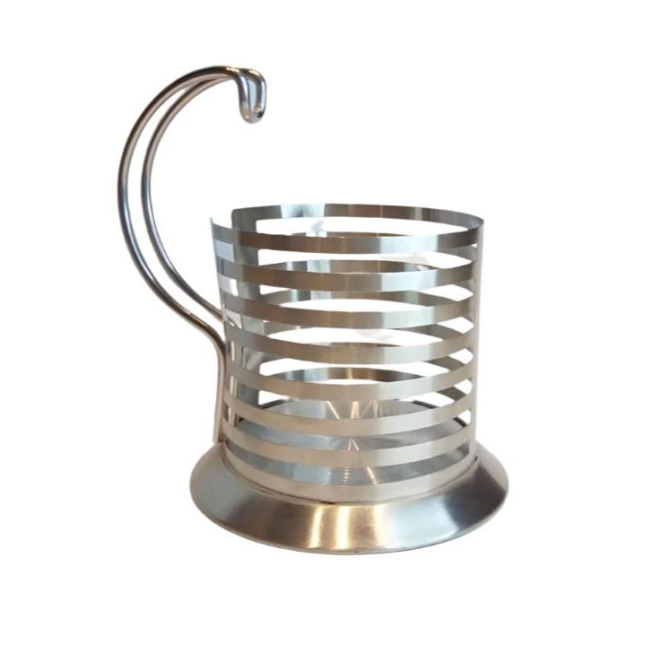 Stainless Steel tea Cup Holder Silver