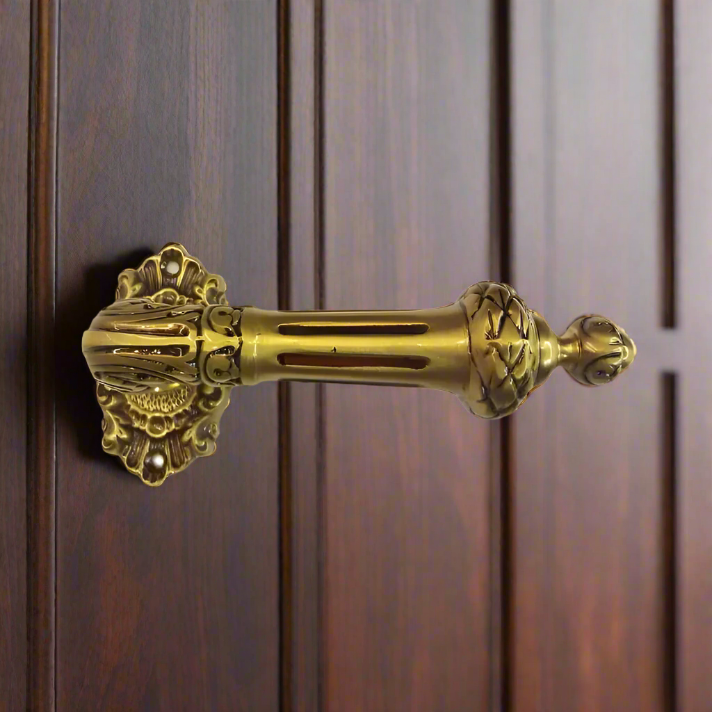 Door Handle Antique Brass Gold