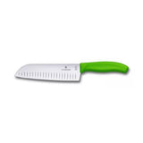 Swiss Classic Santoku Knife 17CM Straight Blades Green