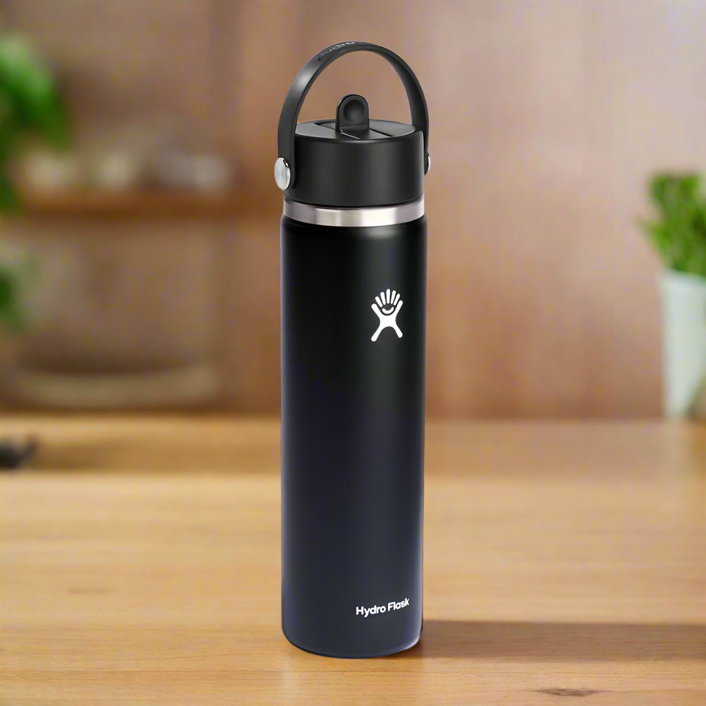 Hydro Flask 24 Oz Wide Flex Straw Cap Black