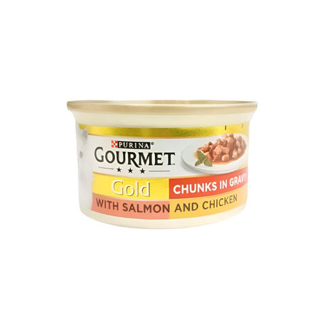 Gourmet Gold Tin Cat Food Salmon Chick