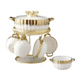 Fancy Ceramic Soup Tureen Bowl Gift Set with 6 Soup Bowls With Handle