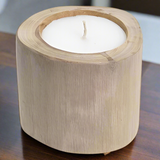 Candle in Teak Bowl 11CM