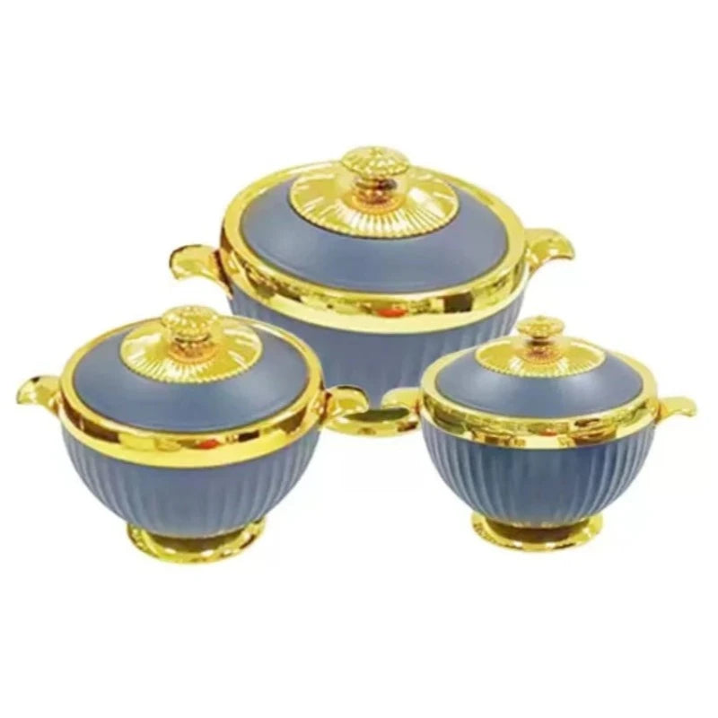 Hotpot Set Grey & Gold (Set of 3)