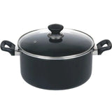 Casserole With Glass Lid Black 24cm