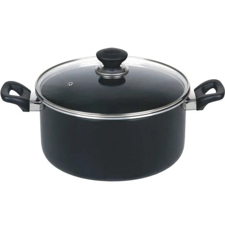 Casserole With Glass Lid Black 24cm