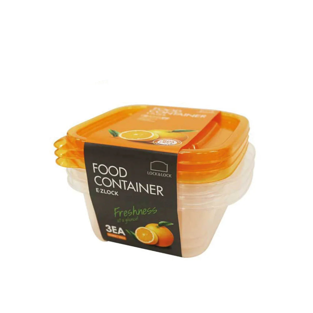 New Ez Lock Rectangular Container 1150ml 3Pc Set