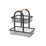 Iron 2 Tier Basket Black