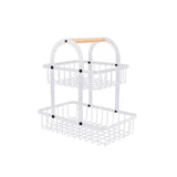 Iron 2 Tier Basket White