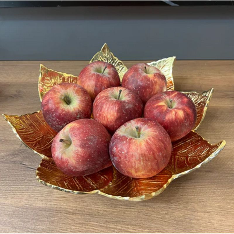 Leaf Fruit Bowl Gold