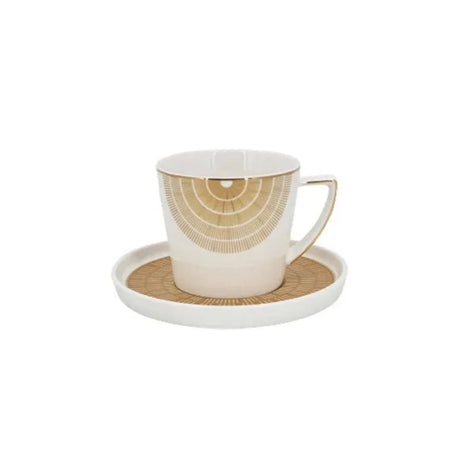 Cup & Saucer Set Gold (6pcs Set)