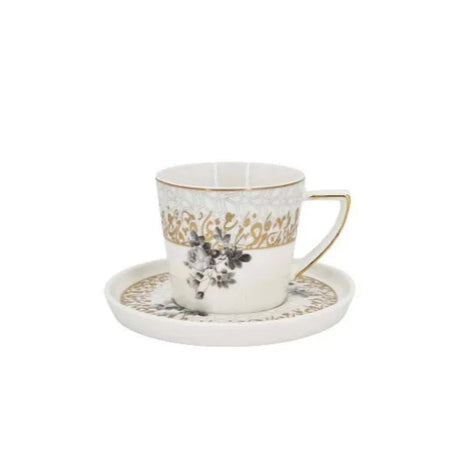 Cup & Saucer Set Pearl (6pcs Set)