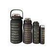 Sports Water Bottle Black Set of 4pcs