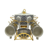 Soup Set With Gold Stand