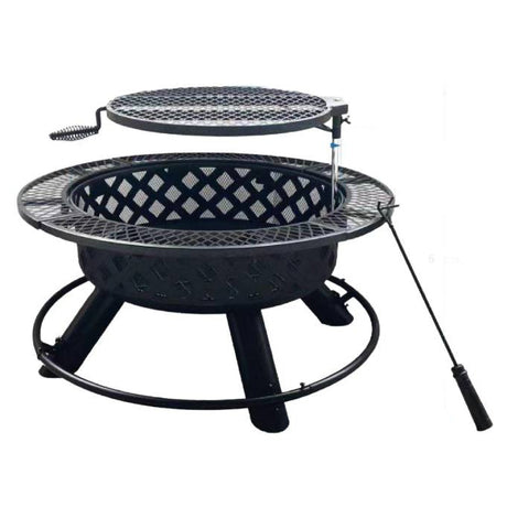 Metal Black Fire Pit Round Bowl